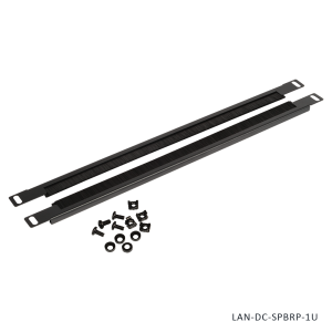 19" разделяемая панель с щеточным вводом, черная